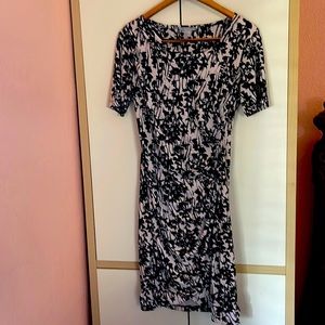 White and black dress